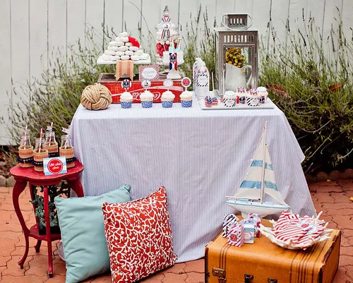 Baby shower table store boy