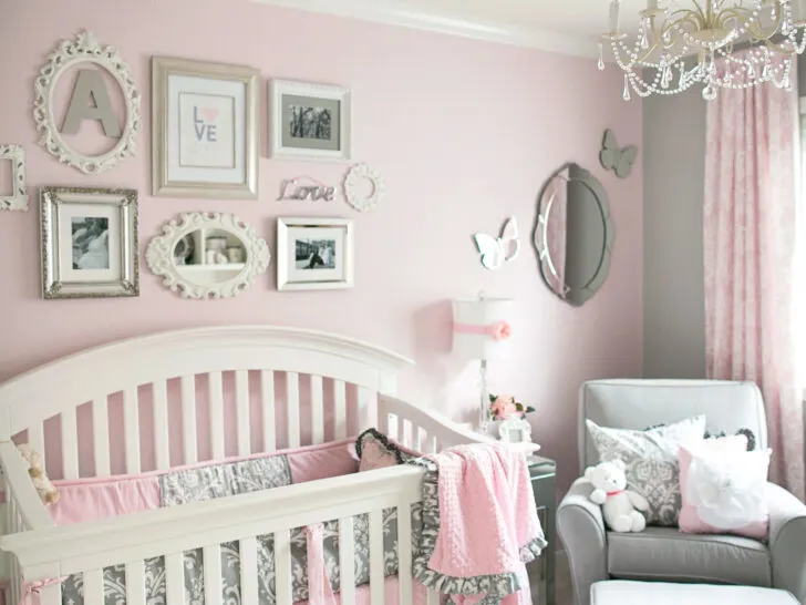 Soft and Elegant Gray and Pink Nursery