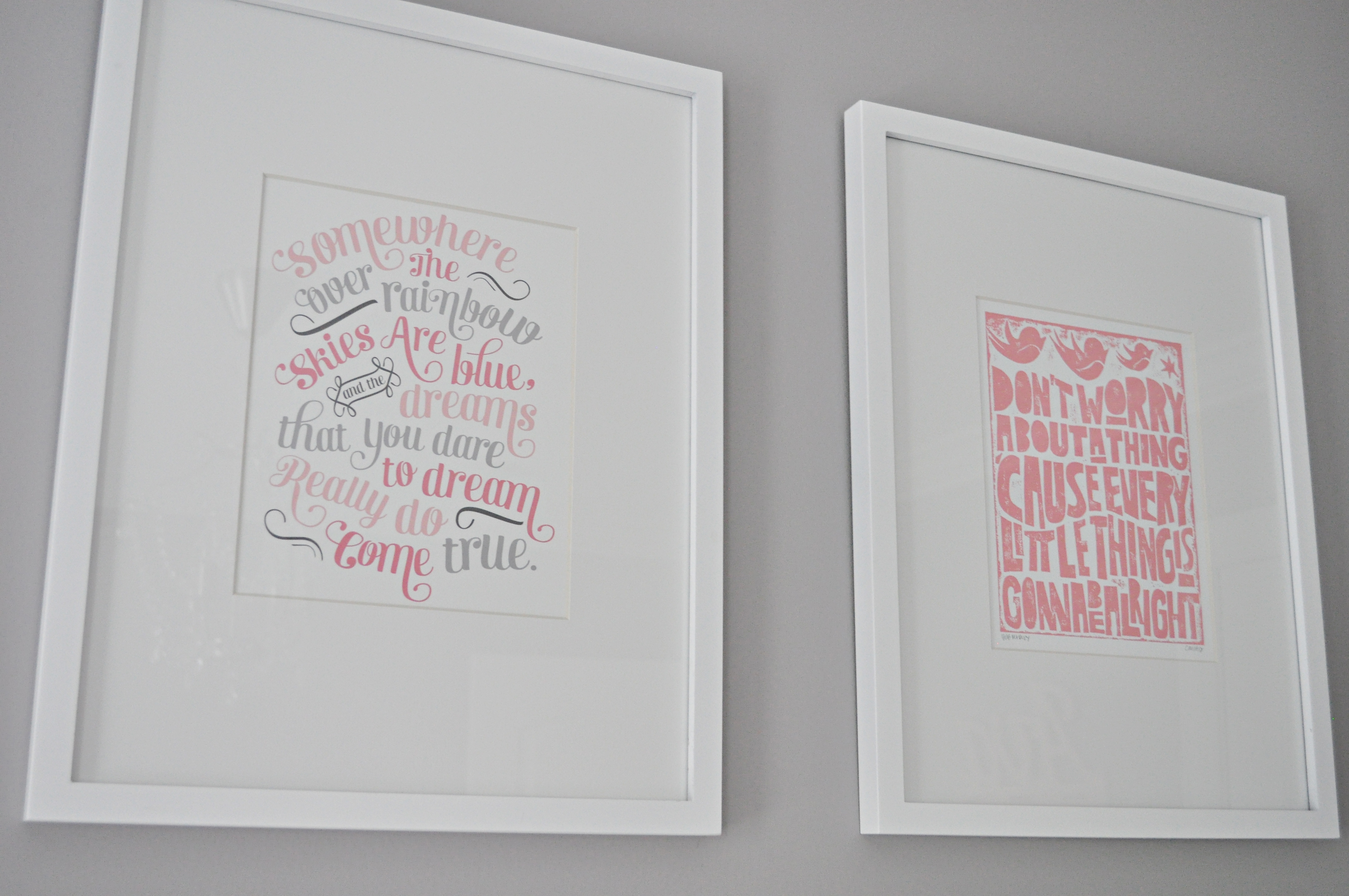 Somewhere Over the Rainbow and Don't Worry Be Happy Wall Prints