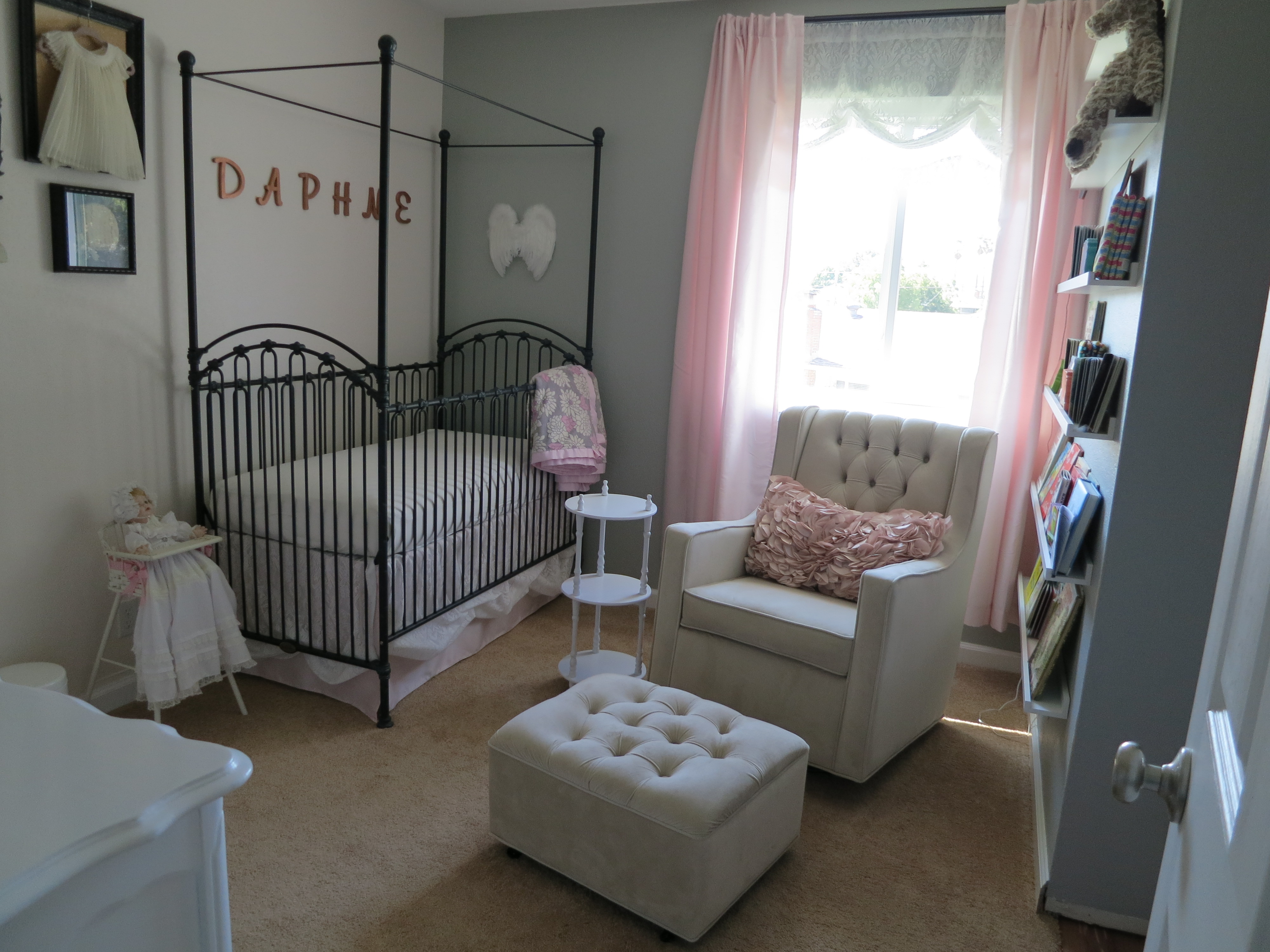 Daphne's Vintage-Inspired, Grey, Pink and Copper Nursery - Project Nursery