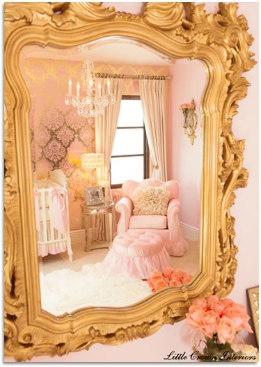 pink and gold glamour nursery