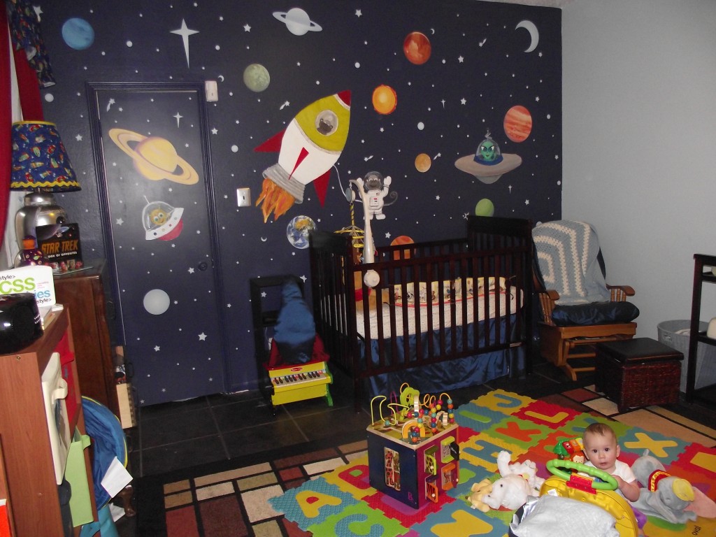baby room space theme