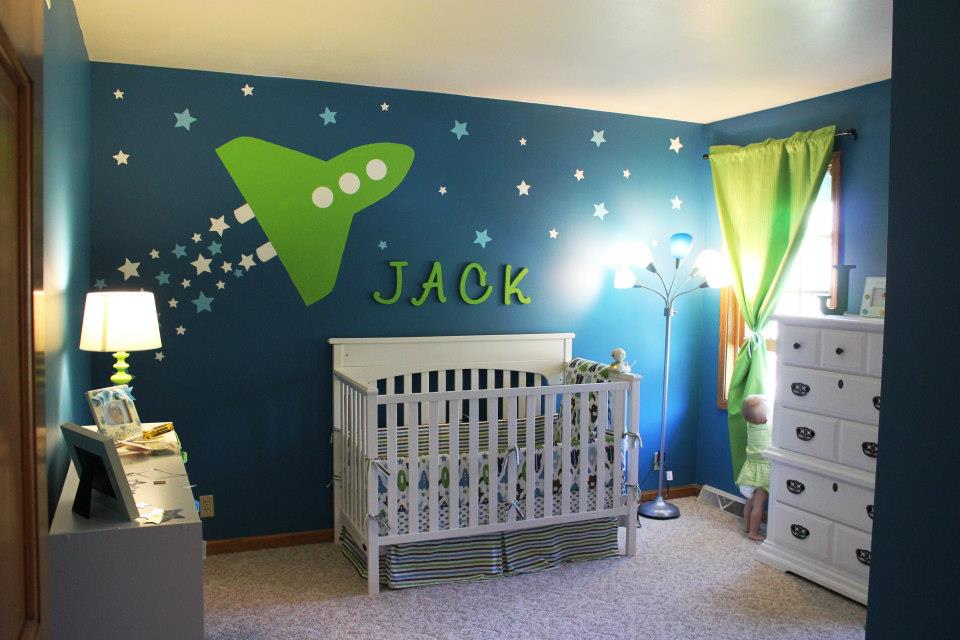 galaxy themed baby room