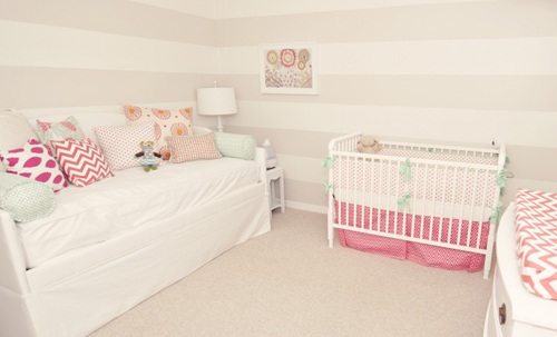 nursery layout with daybed