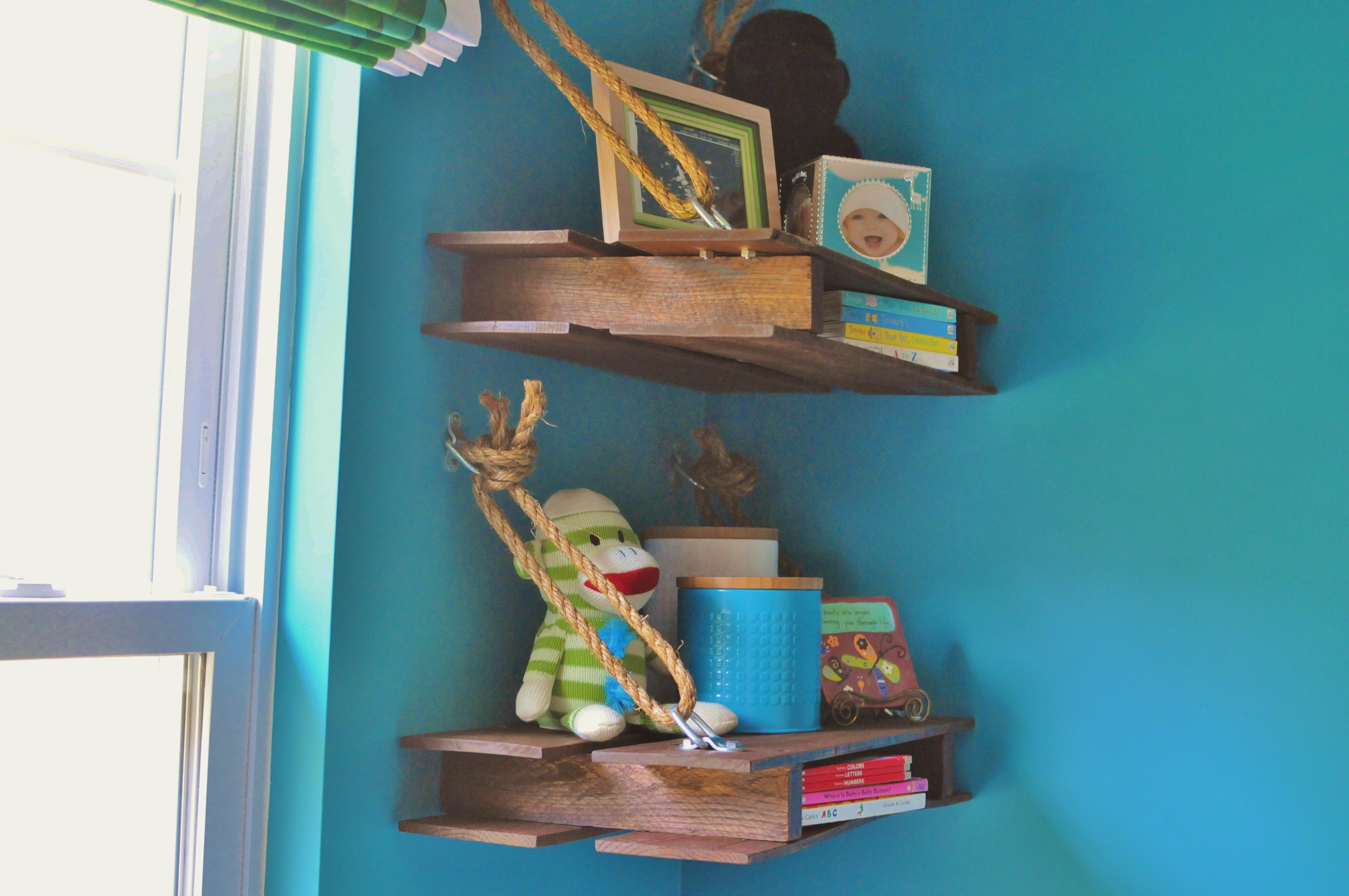 Boy Treetop Nursery Book Ledges