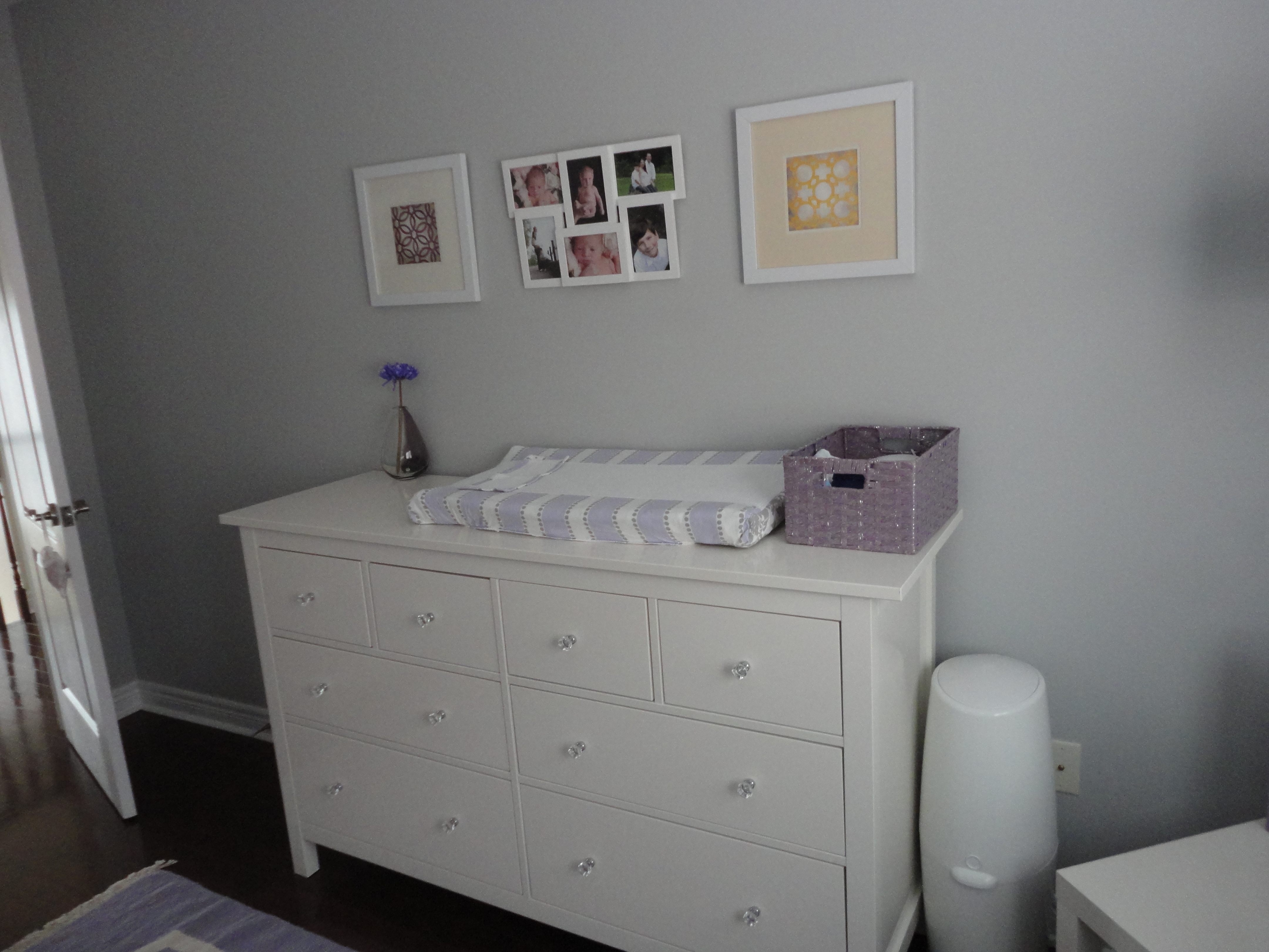 Make Believe Nursery - Project Nursery  Purple furniture, Furniture  makeover, Changing table dresser