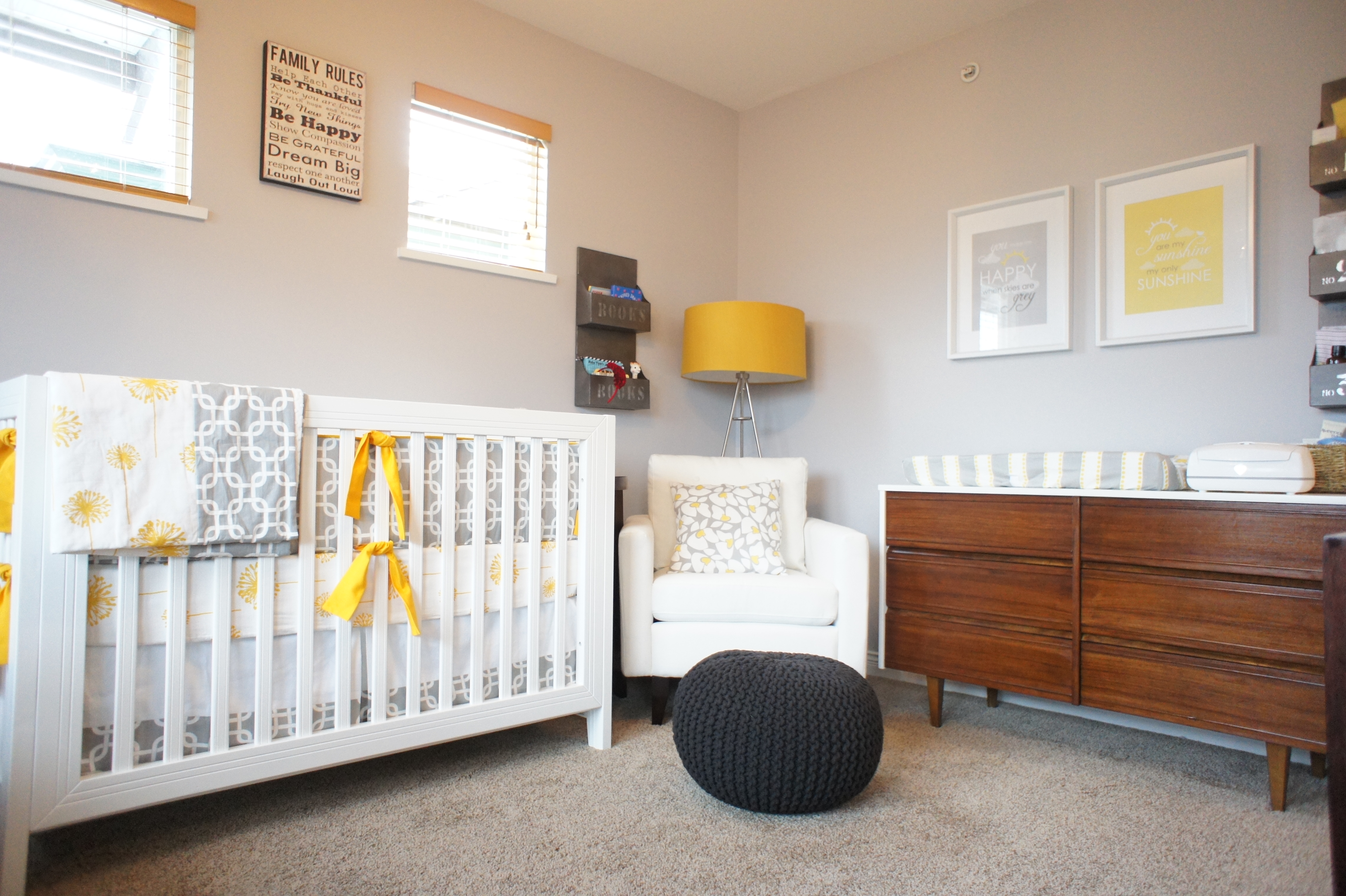 Creatice Gray And White Nursery for Small Space