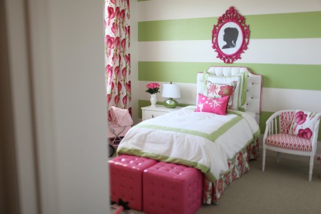 Preppy, Modern Pink & Green Girl's Room - Project Nursery