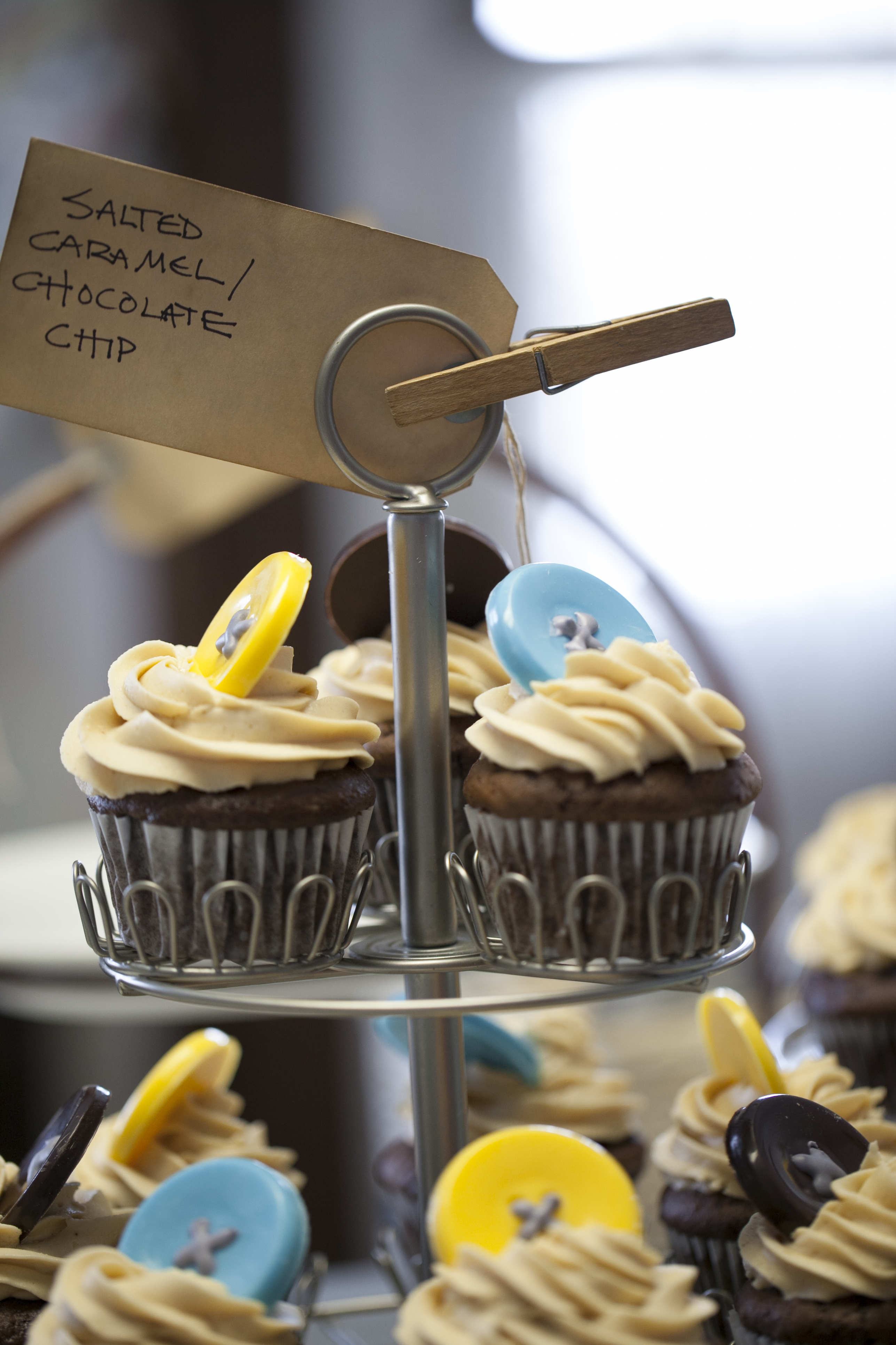 Cute as a Button Baby Shower Cupcakes