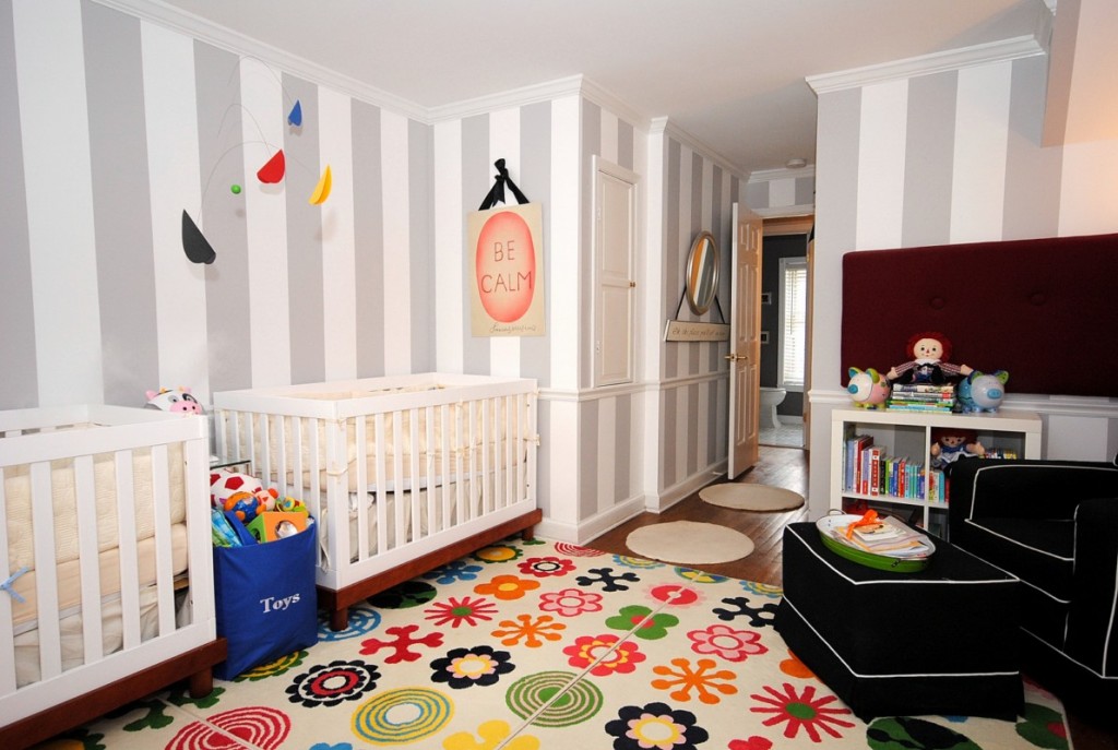 twin baby rooms boy and girl