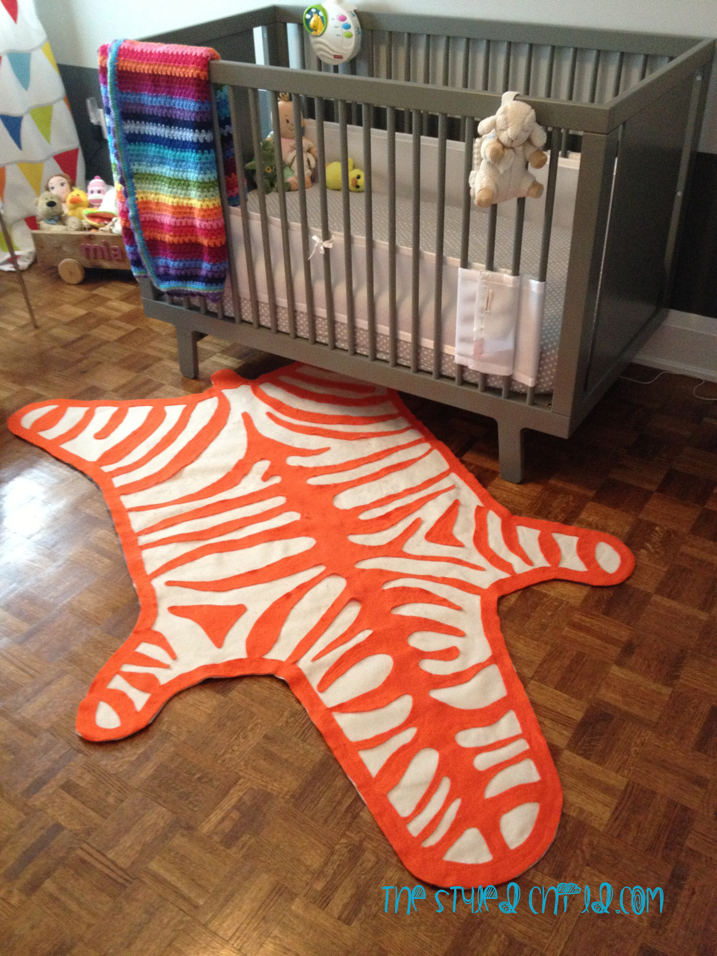 Girls Striped Eclectic Nursery