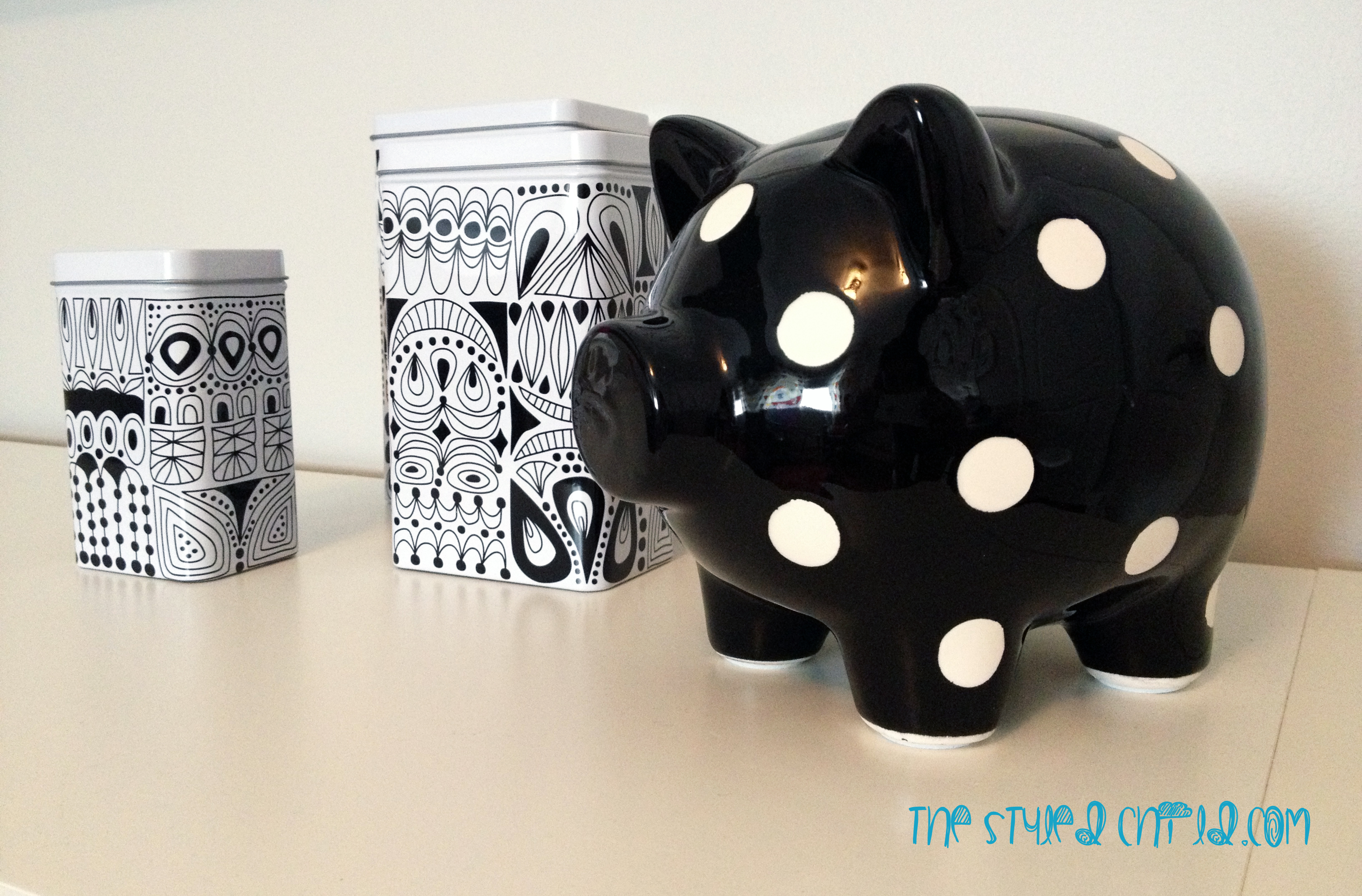 Girls Striped Eclectic Nursery Piggy Bank