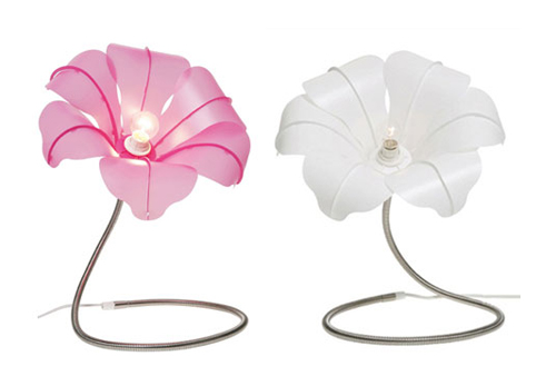 pink and white flower table lamps