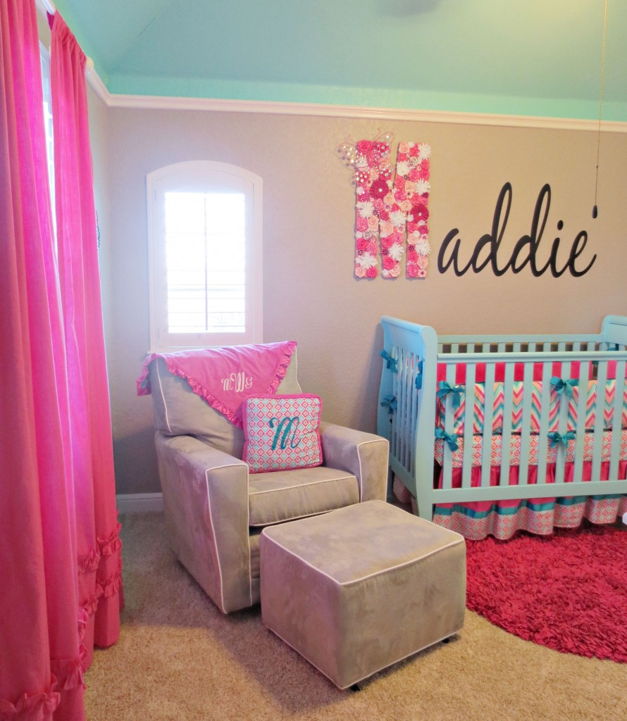 Maddie's Pink, Aqua, and Gray Chevron Nursery - Project ...