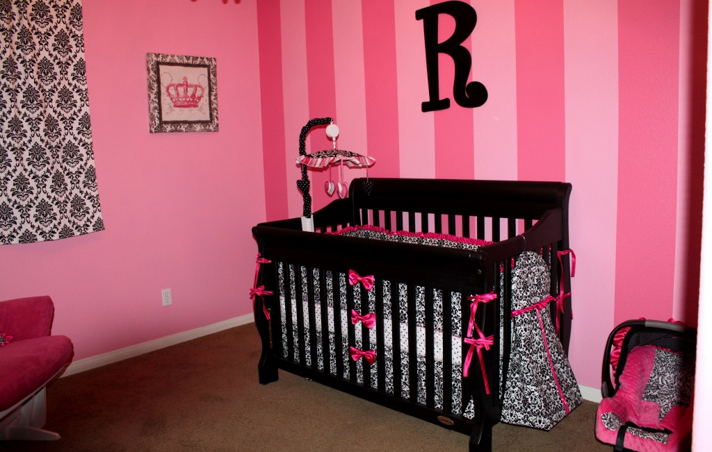 Reese s Hot Pink  Black  Damask Nursery  Project Nursery 