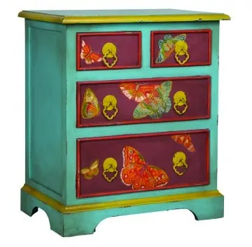 colorful painted dresser