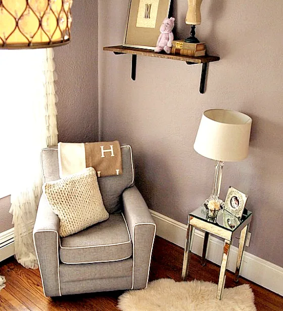 Glamorous Purple and Gray Nursery