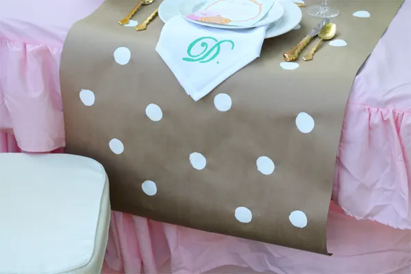 DIY Polka Dot Table Runner