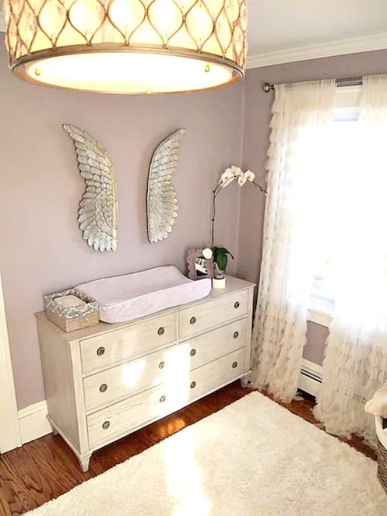 Glamorous Purple and Gray Nursery