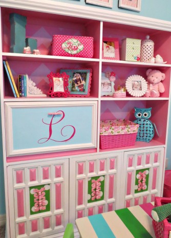 Pink and Aqua Monogram Nursery - Project Nursery