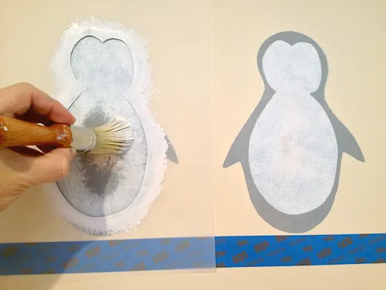 Penguin Nursery Stencil