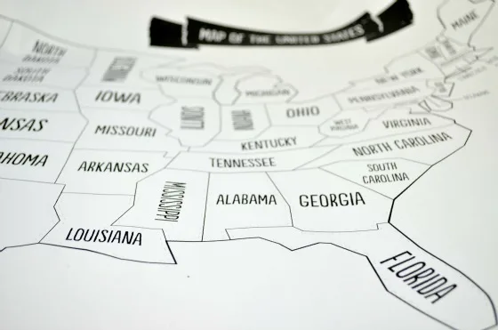 United States Map Playmat DIY