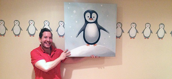 Custom Penguin Nursery Art