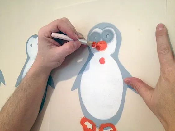 Penguin Nursery Stencil