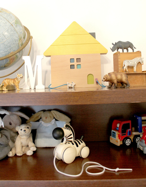 Styled Nursery Toy Shelf