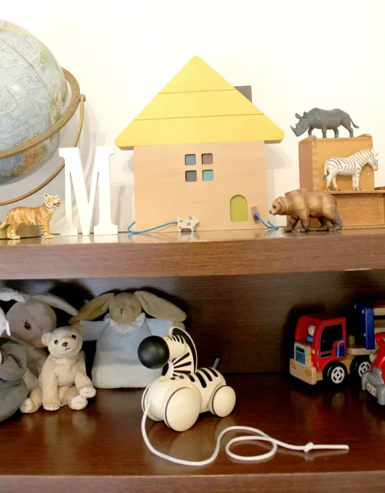 Styled Nursery Toy Shelf