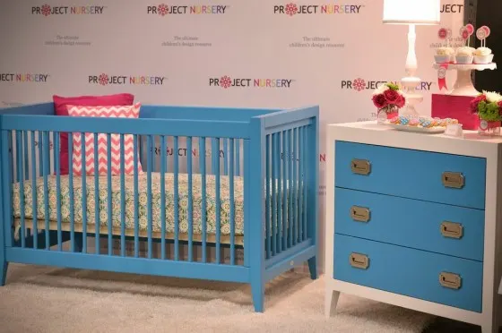 Newport Cottages Blue Crib and Changer
