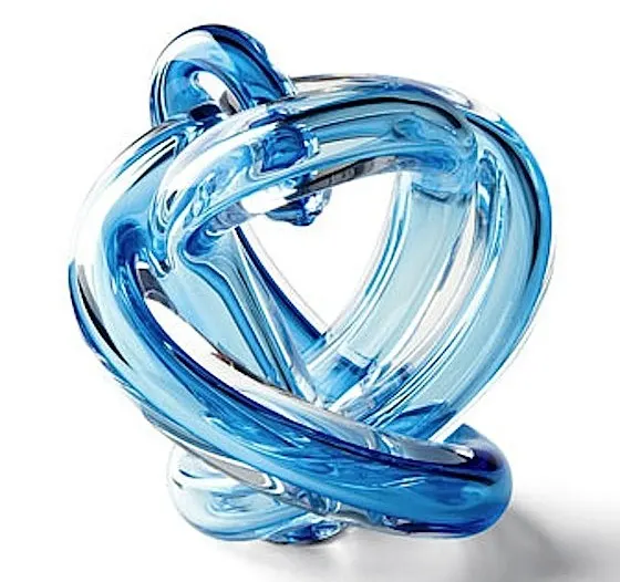 Handblown Glass Knot Sculpture