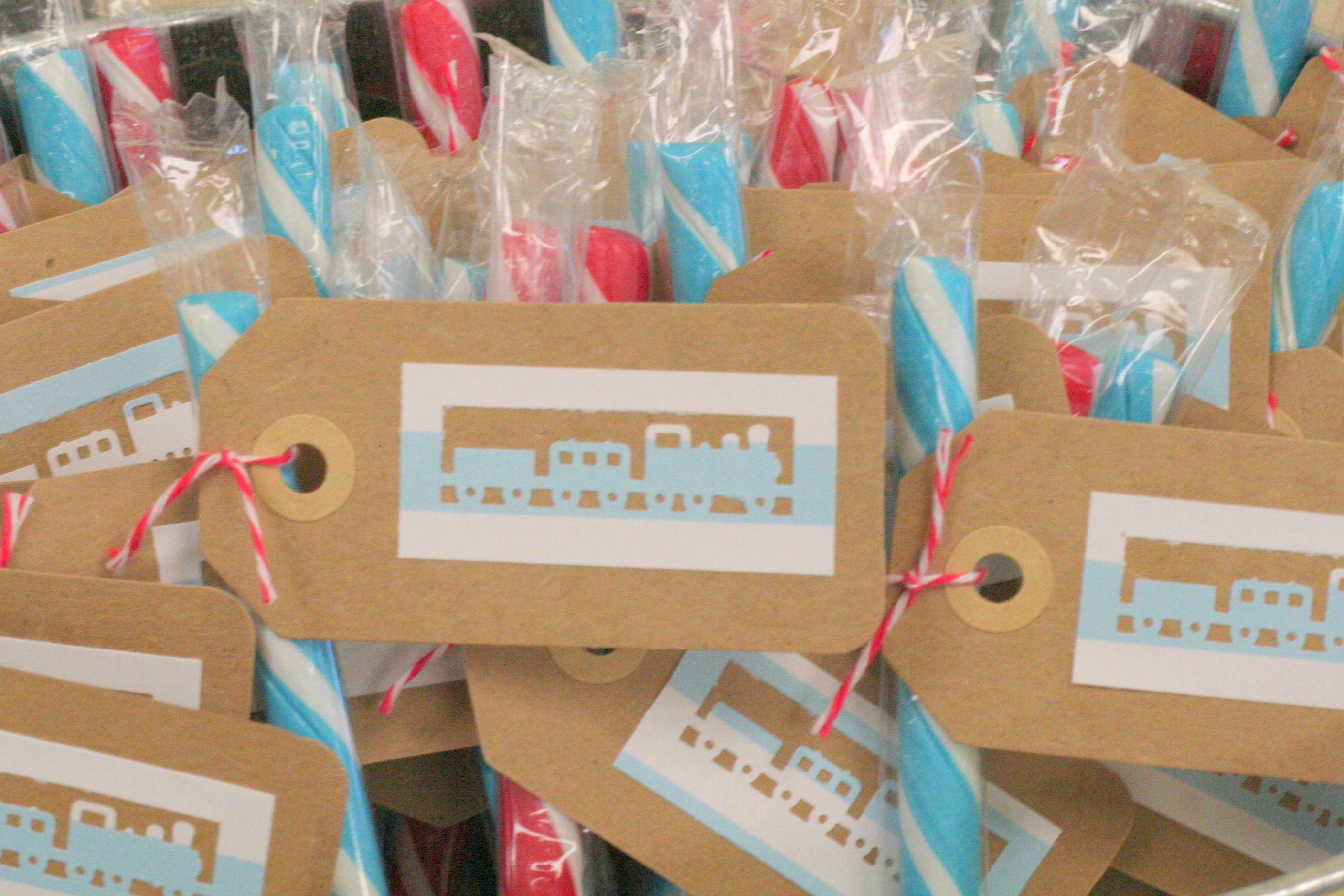 Train Favor Tags for this Train Themed Birthday Party