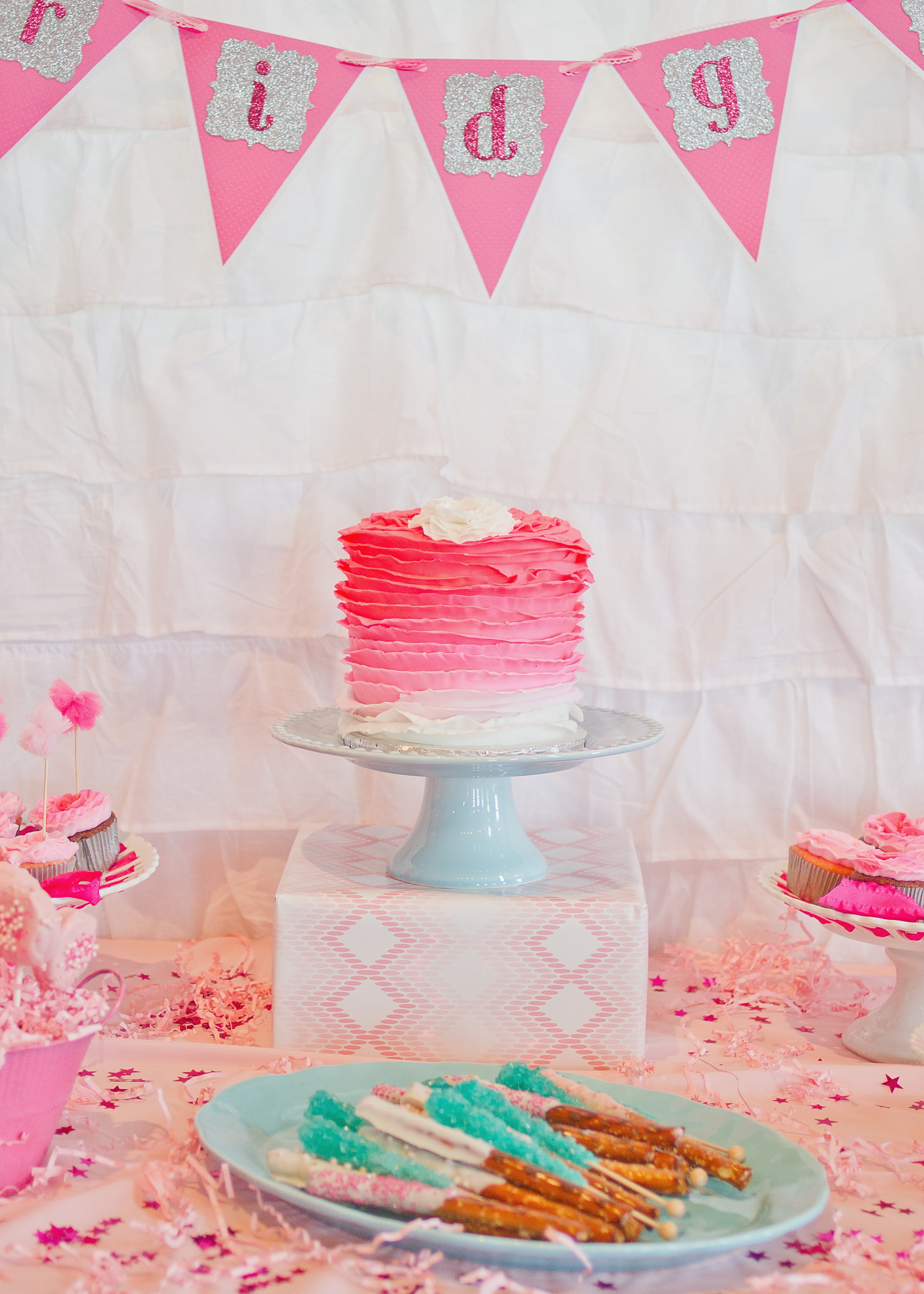 Pink Ombre Birthday Cake