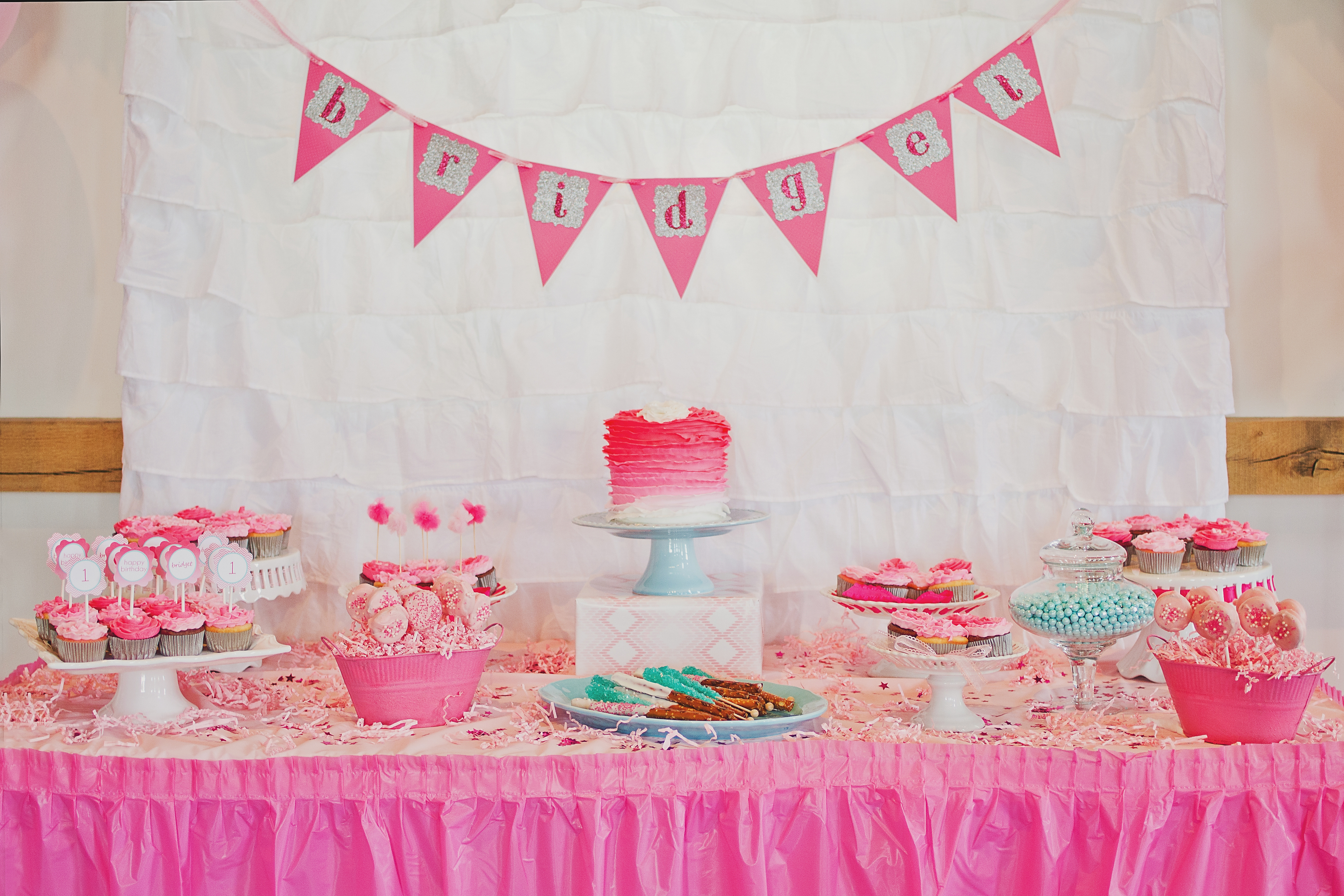 Pink Ombre 1st Birthday Party