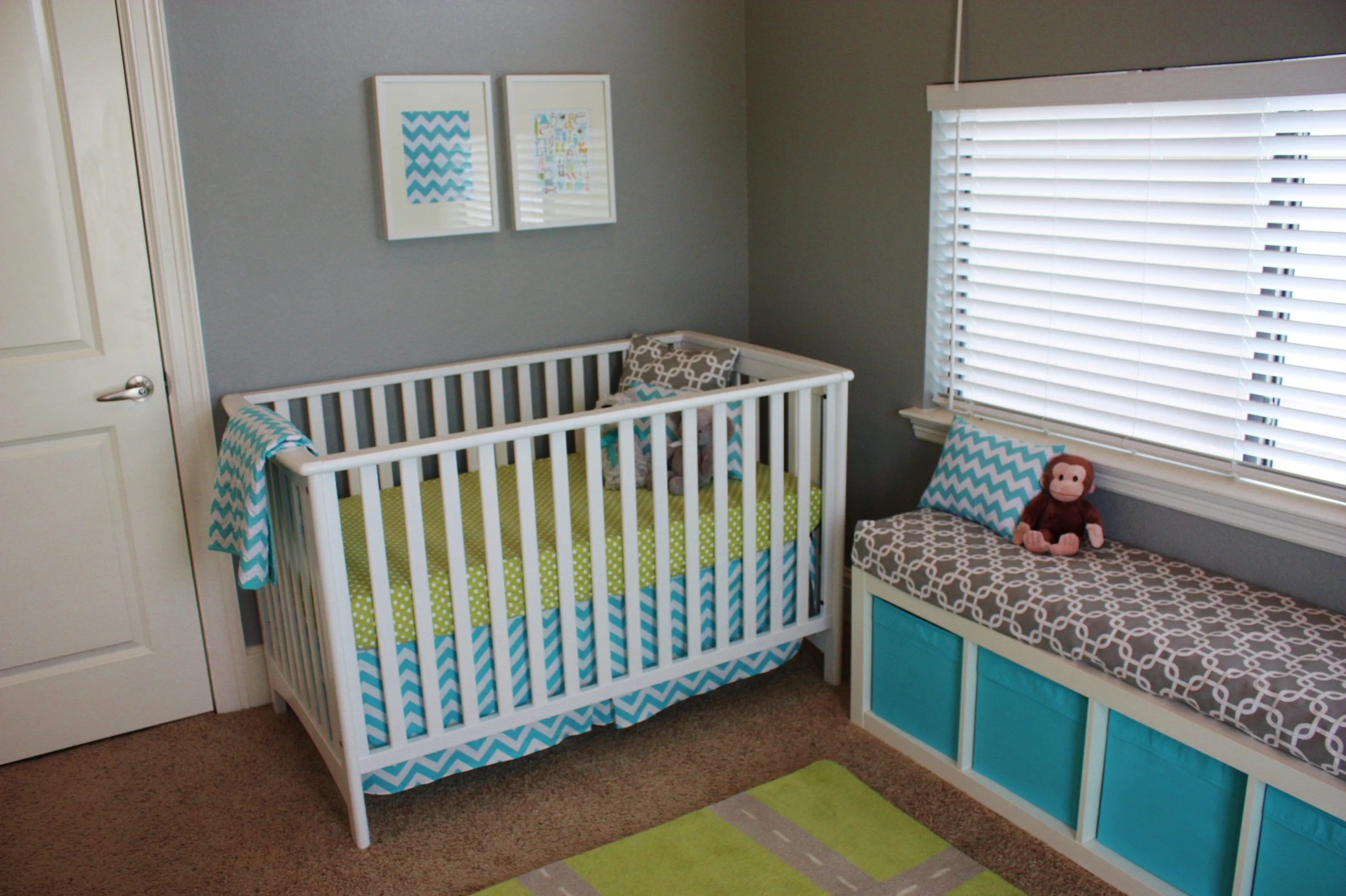 Yellow, Gray and Aqua Nursery