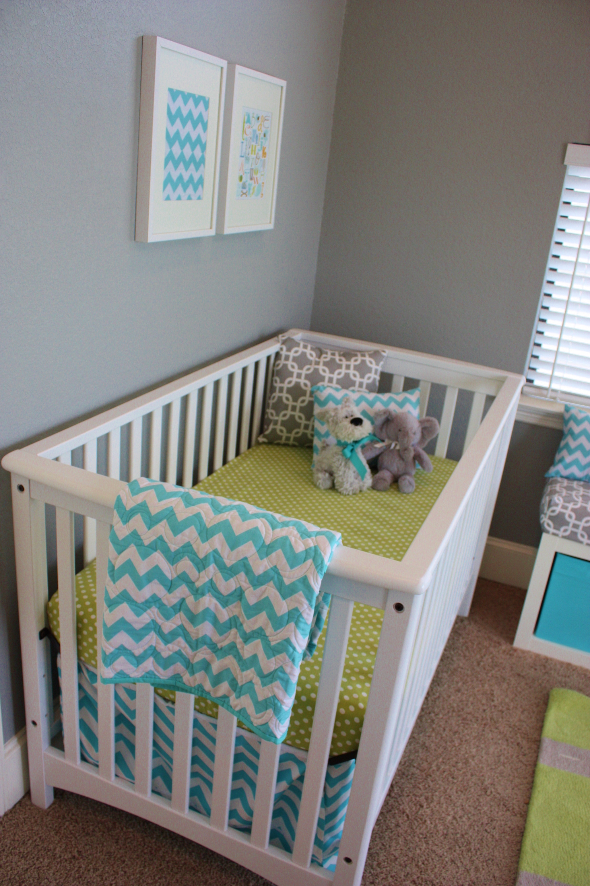 Yellow, Gray and Aqua Nursery