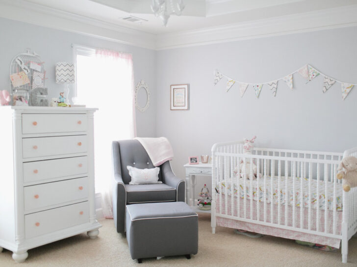 Light Pink and Gray Baby Girl Nursery