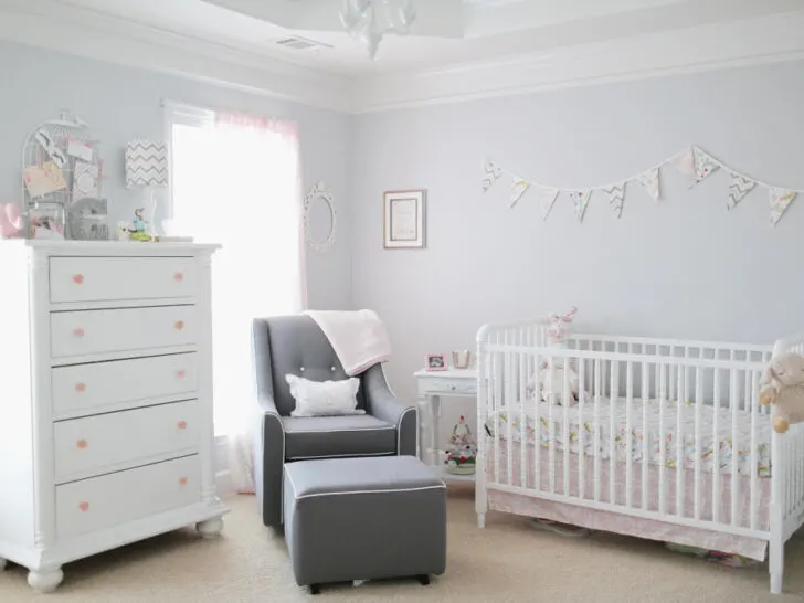 Light Pink and Gray Baby Girl Nursery