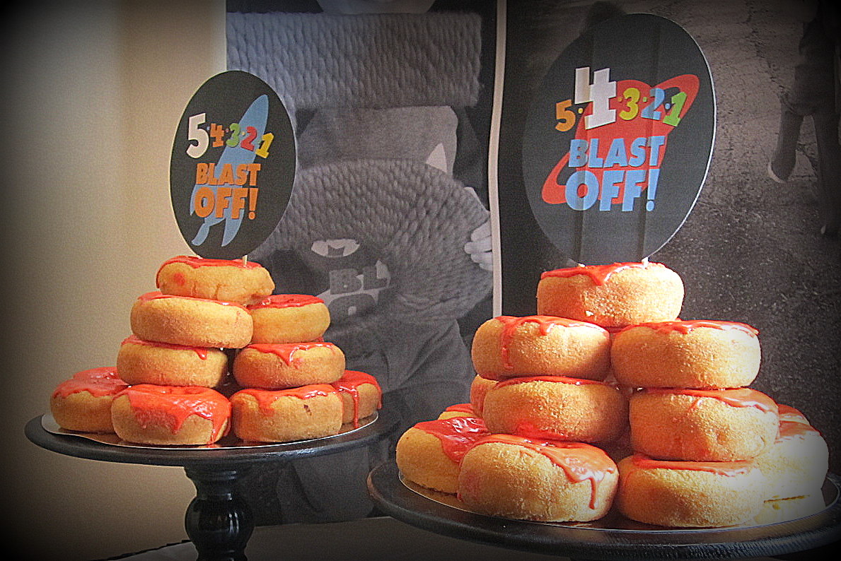 Blastoff Brothers Shared Birthday Party Donuts