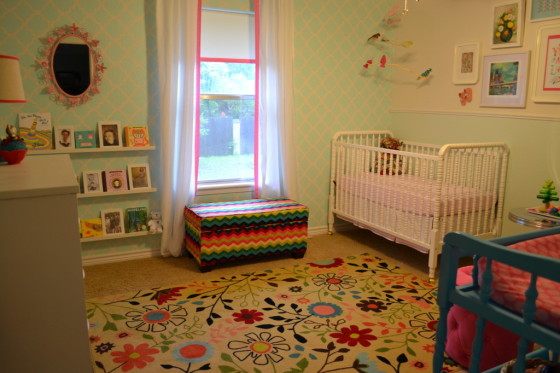 Girl Eclectic and Cool Nursery Room View