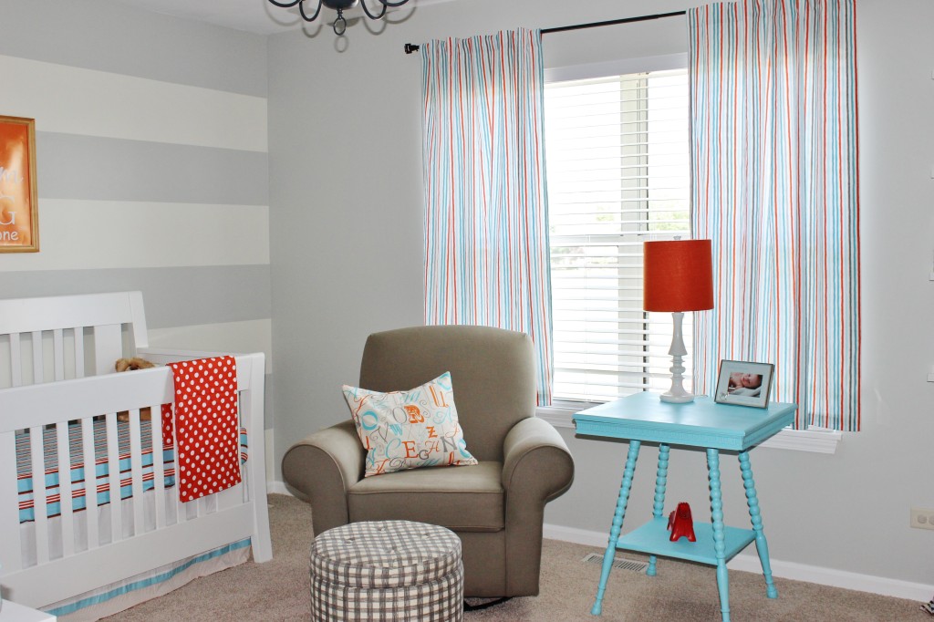 Aqua Orange And Grey Nursery Project Nursery