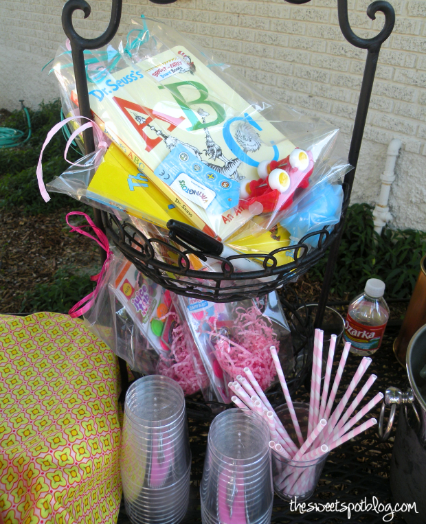 Shabby Chic First Birthday Bar Cart Basket