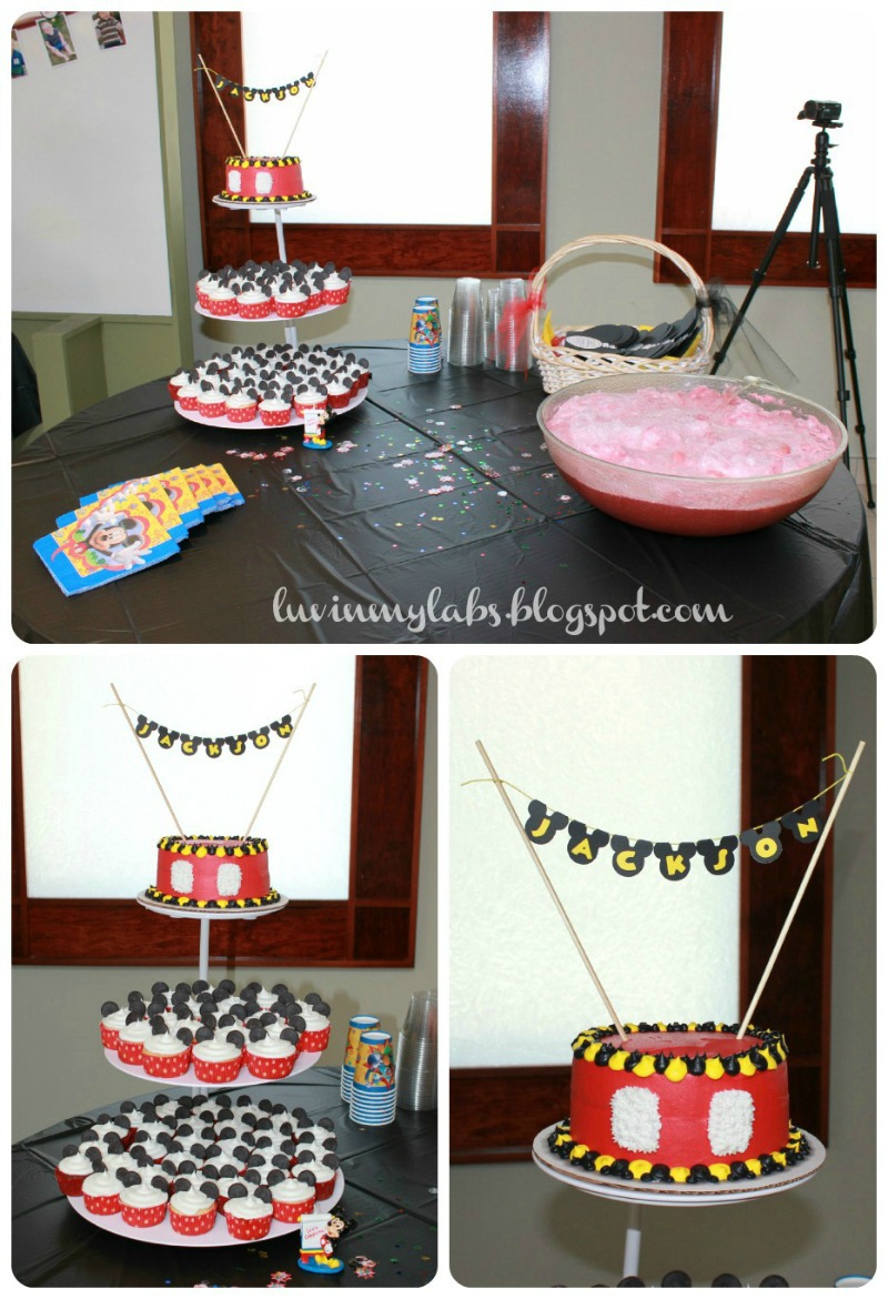 Mickey Mouse First Birthday Party Cake Table