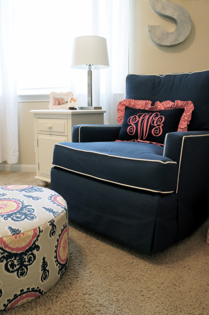 navy nursery chair