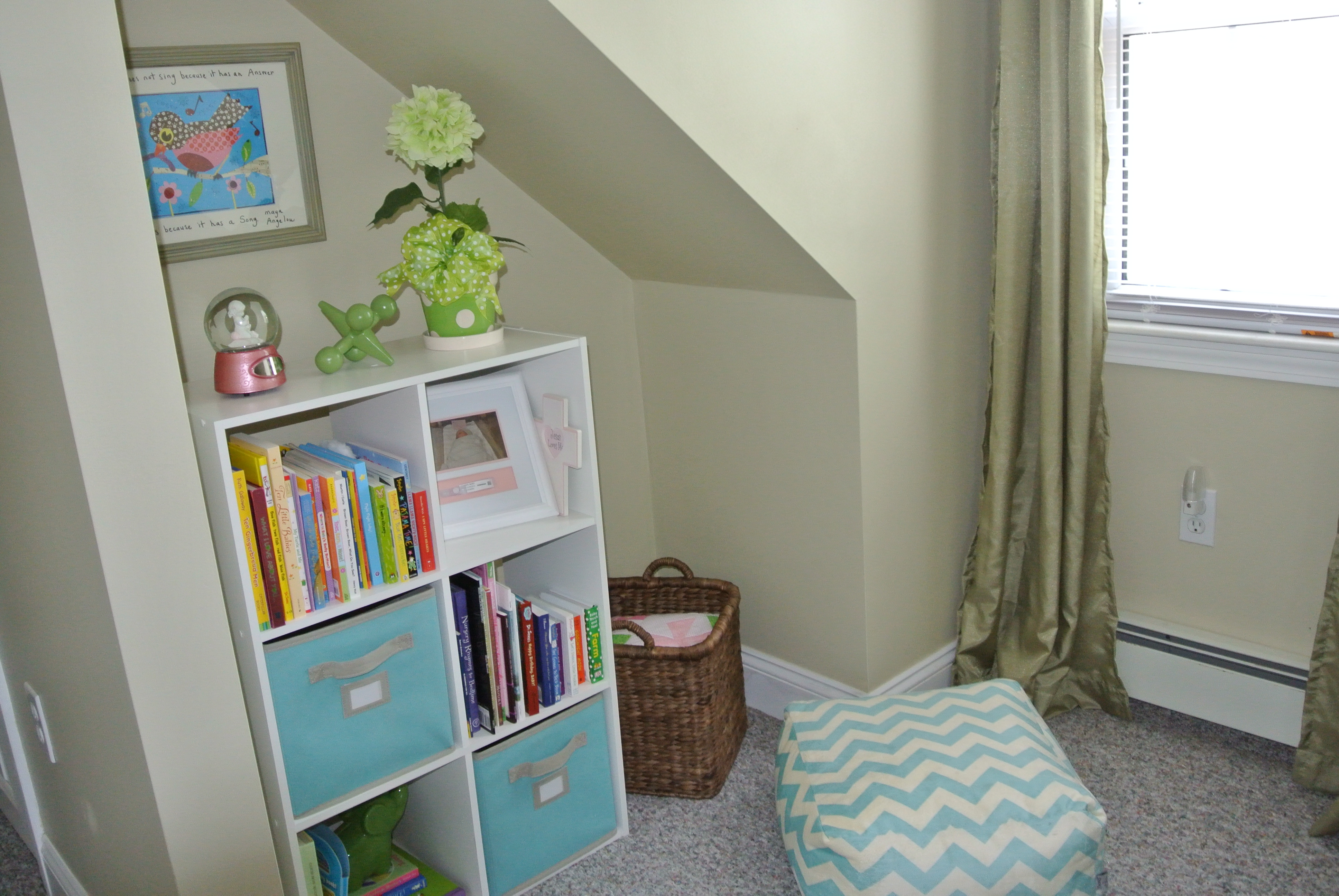 Cute and Cozy Girl Nursery Storage Bins