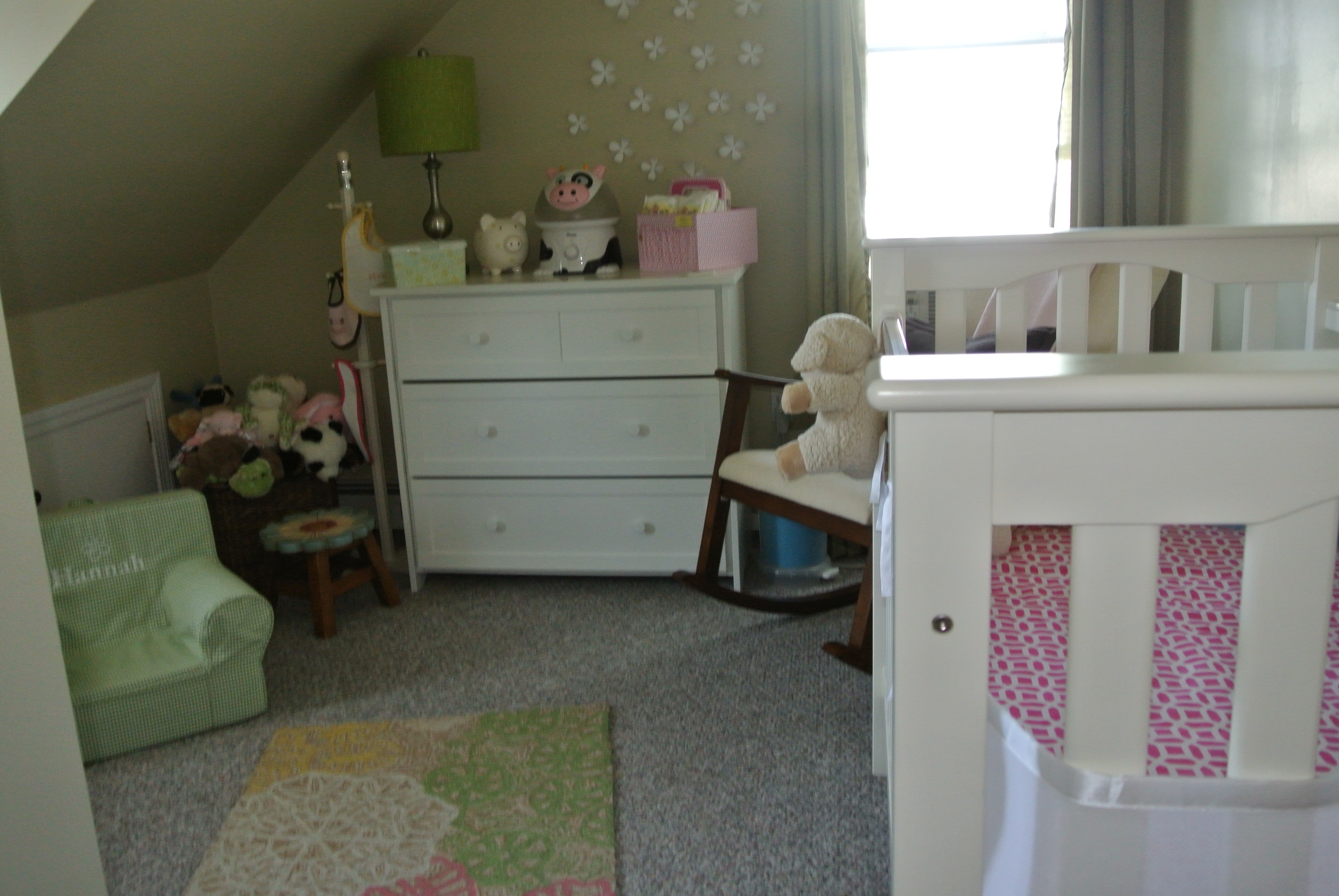 Cute and Cozy Girl Nursery Room View