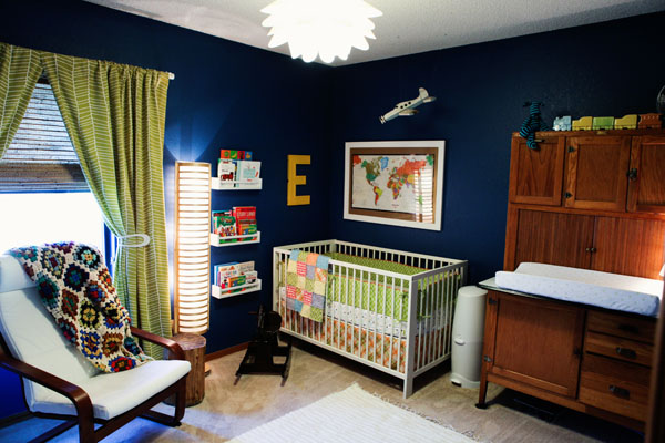 Vintage Blue Nursery Room View