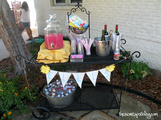 Shabby Chic First Birthday Bar Cart