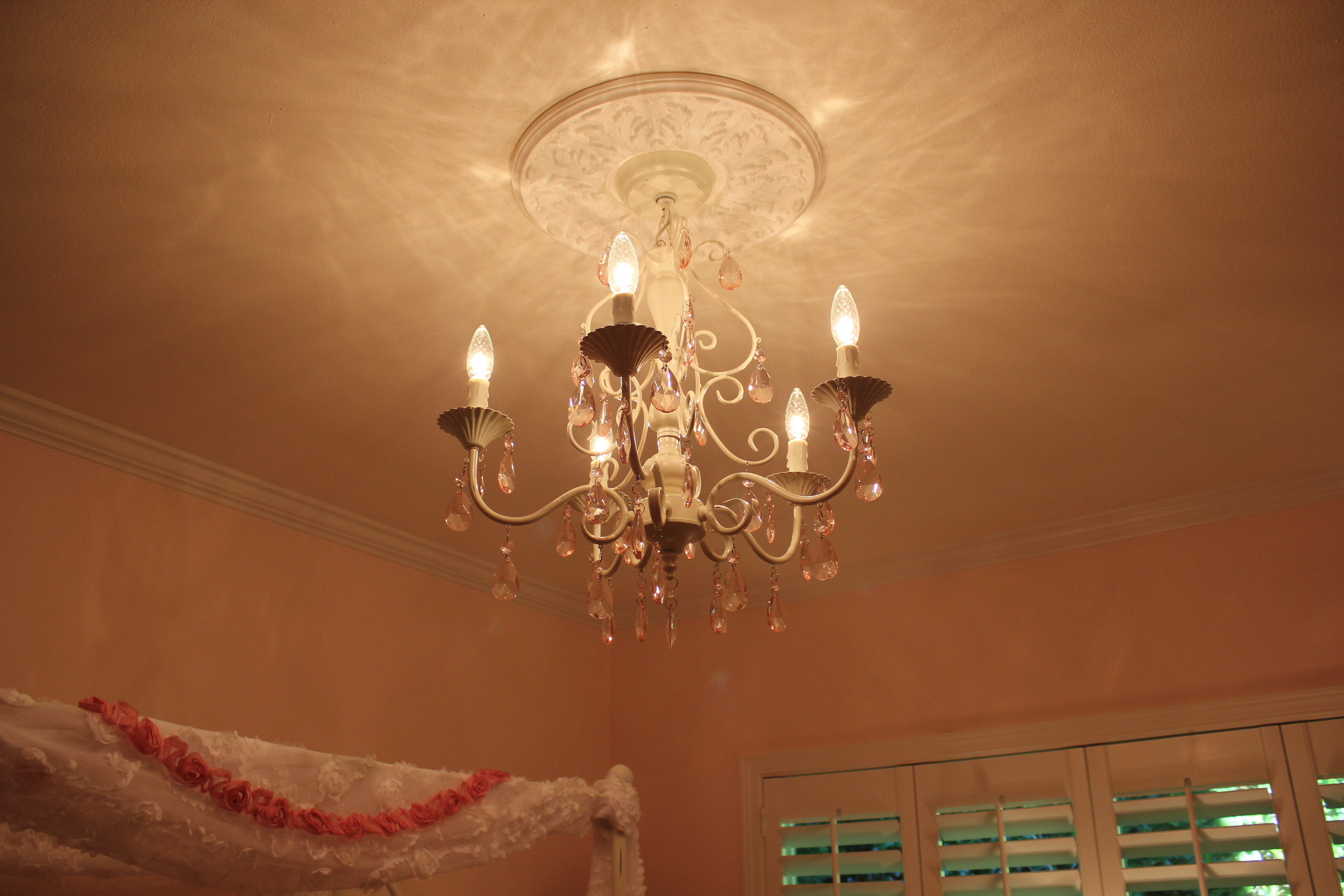 Vintage Glam Girl Nursery Chandelier